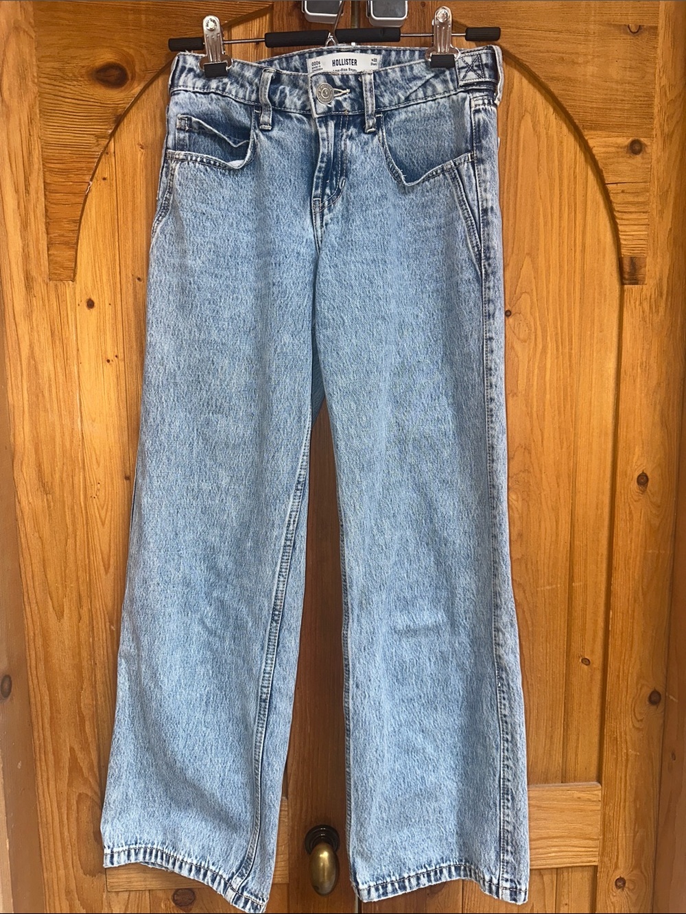 Hollister Light Wash Low Rise Baggy Jeans